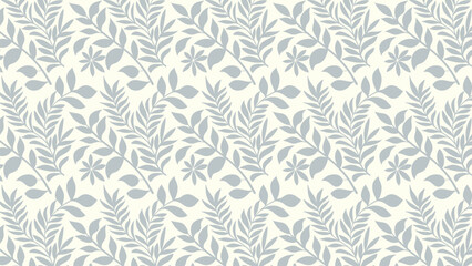 Elegant Seamless Floral Pattern in Soft Gray and Beige