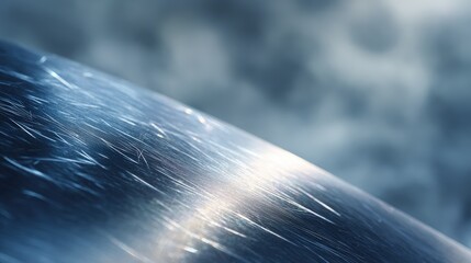 Abstract Blue Metallic Curved Texture Background