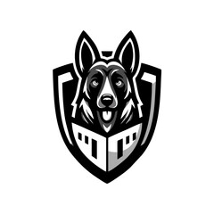 k9 Dog Shield logo icon design illustration