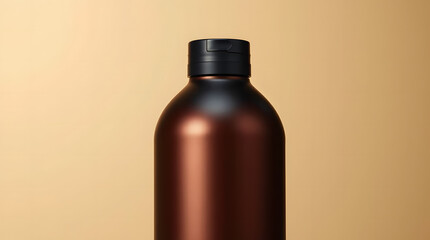 Dark Brown Shampoo Bottle Mockup