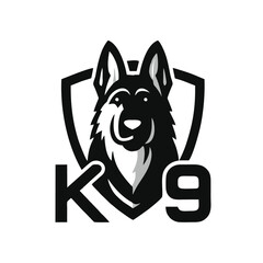 k9 Dog Shield logo icon design illustration
