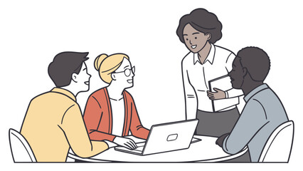 Business meeting collaboration teamwork brainstorming office discussion presentation project planning team work ideas