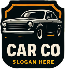bold car mascot logos in badge style featuring sporty and classic cars, ideal for auto businesses.