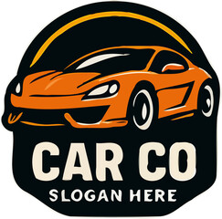 bold car mascot logos in badge style featuring sporty and classic cars, ideal for auto businesses.
