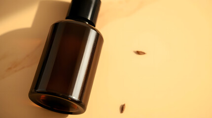 Dark Brown Shampoo Bottle Mockup