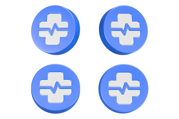 Obraz premium health medical cross sign 3d rendering