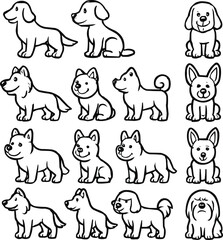 transparent dog outline