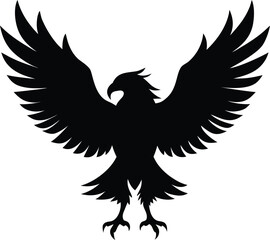eagle vector silhouette art and illustration