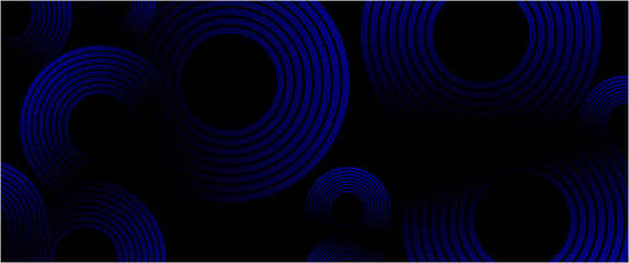  background with blue dark  circular line patterns Vector illustration