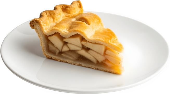 애플파이한조각_하얀접시_디저트사진