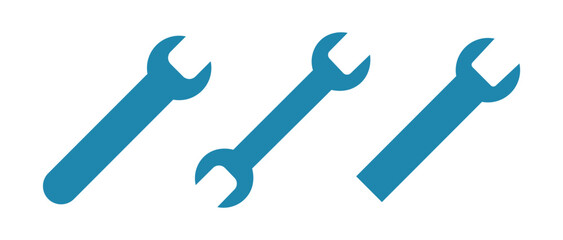 Wrench spanner tool and combination spanner open box. wrench and screwdriver repair and tool icons set. crossed wrenches tool repair service maintenance equipment .
