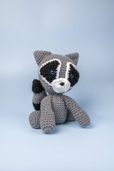 Crochet stuffed animal raccoon 