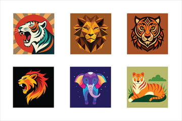 Fototapeta premium set of fire flames