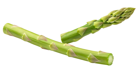 Fresh green asparagus spears isolated on black background for healthy cooking and nutrition ideas