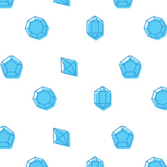 Seamless pattern of diamonds and gemstones.