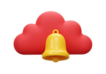 Isolated Cloud with Notification Bell