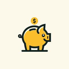 Piggy bank logo