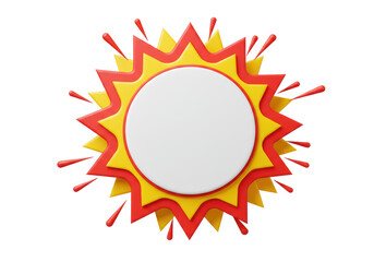 Isolated Explosion Sign Dynamic Burst