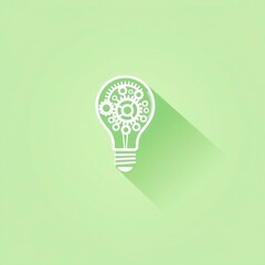 A lightbulb icon with intricate gears, suggesting innovative ideas and mechanisms.