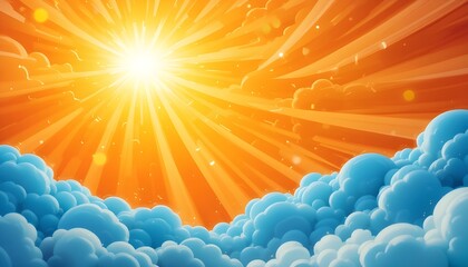 Radiant Sunburst Background with Glowing Rays for E-commerce and Advertising Designs
