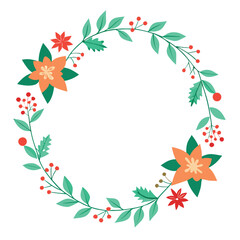 Naklejka premium floral frame vector design 