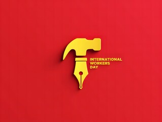 Symbolic Representation of International Workers Day with a Unique Graphic Composition