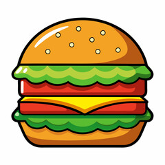 hamburger isolated on white