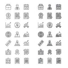 business and finance icon set
