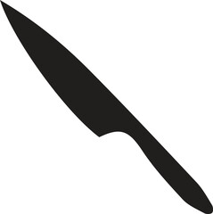 Kitchen knife icons vector set in solid flat style