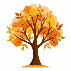 autumn tree vector illustration