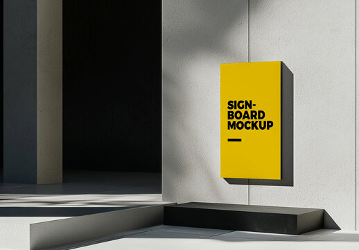Signboard Mockup Template