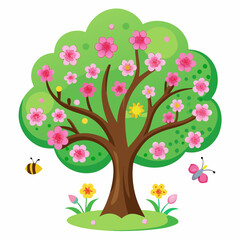 spring tree with flowers