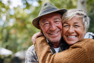 adult daughter hugging elderly father outdoors, warm sunlight, authentic emotions, casual modern clothes, emotional connection, 