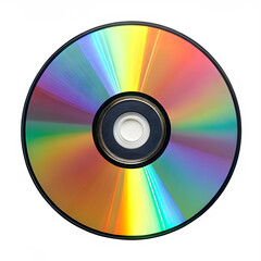 CD and DVD discs isolated on white background