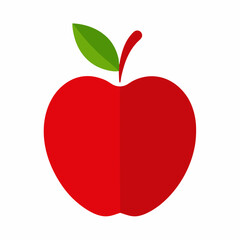 red apple isolated on white