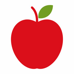 red apple isolated on white