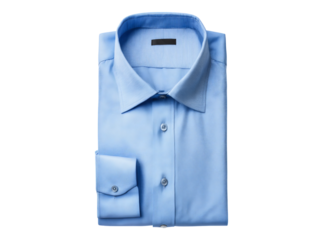 Folded light blue dress shirt mens fashion apparel clothing, On Transparent Background, Png