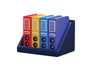 File Binders icon 3d render concept of document folder binders icon for business or official document paper folder icon vector illustration