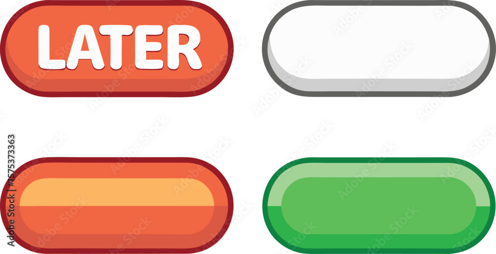 Fototapete accept and decline button. agree disagree to terms and condition. colourful buttons with tick and cr