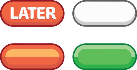 Fototapeta premium accept and decline button. agree disagree to terms and condition. colourful buttons with tick and cross sign for app, website, ui.agreement, buttons, label, transparent, illustration, design, red,