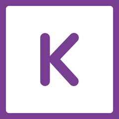 Alphabet shapes K