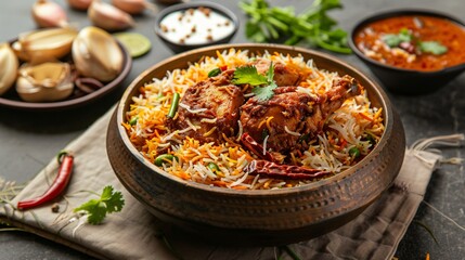 The delectable flavors of Indian biryani a dish that tantalizes the taste buds with its richness
