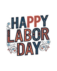 Obraz premium Patriotic Labor Day USA T-Shirt Typography – Unique Graphic Design
