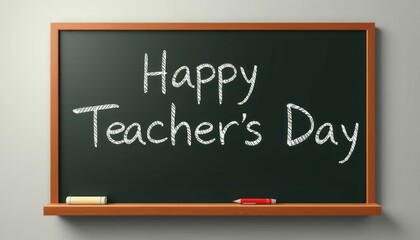 Chalkboard message wishing happy teacher's day