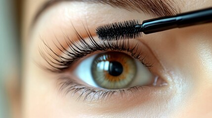 Close-up eye makeup application (3)