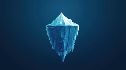 Abstract ice berg on dark background