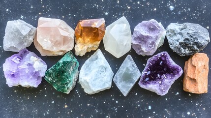 Vibrant Gemstone Collection: Amethyst, Rose Quartz, and More