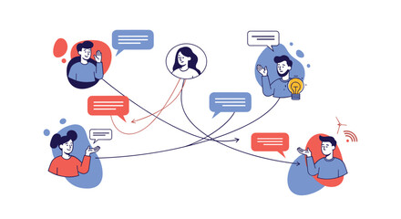 Collaborative communication and teamwork for effective project collaboration and idea sharing