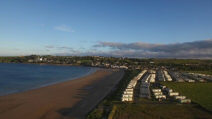 View of scenic beach in town