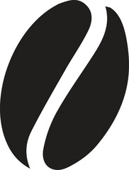Coffee bean icon isolated on white background. Line bean icon. Morning coffee vector. Black line grain icon design.